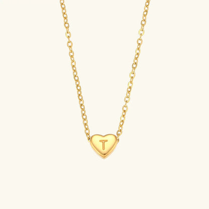 [Royal Vicky]Heart Initial Gold Necklace