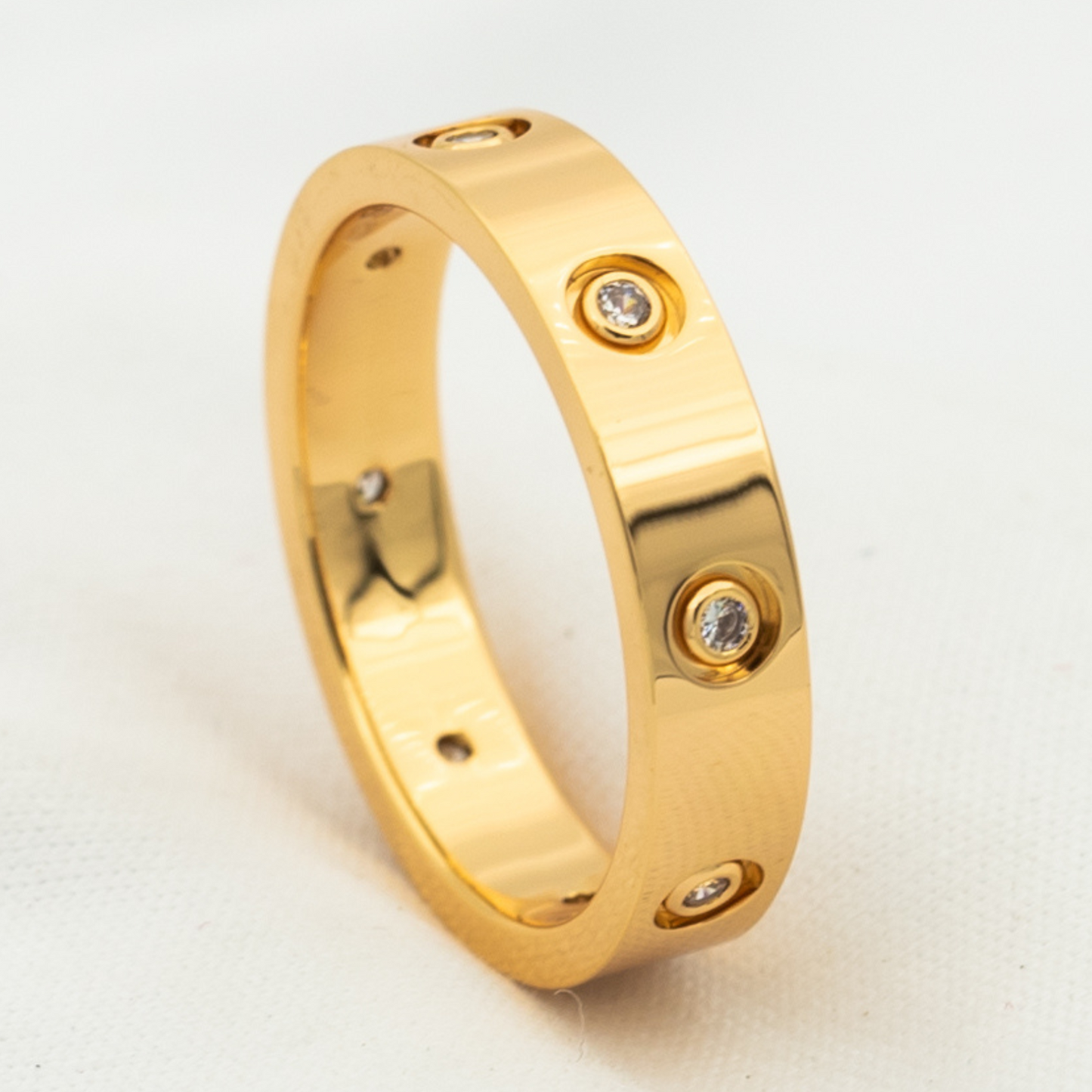 [Vicky]LOVE RING 3.6MM 8 DIAMONDS