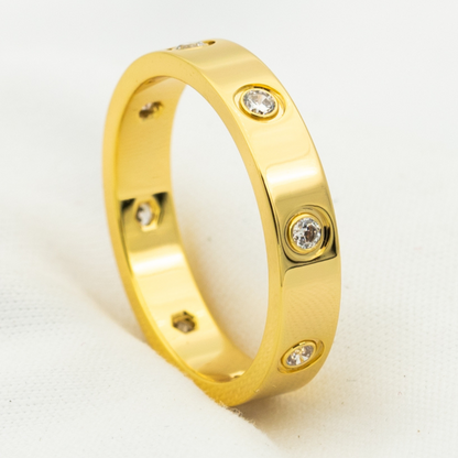 [Vicky]LOVE RING 3.6MM 8 DIAMONDS