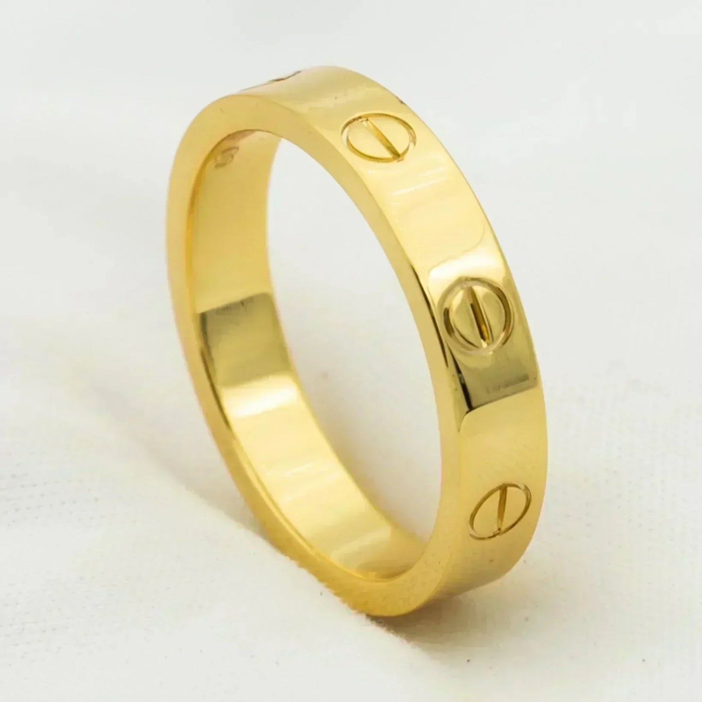 [Vicky]LOVE RING 4MM 1 DIAMOND GOLD