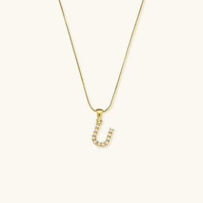 [Royal Vicky]Augustine Initial Letter Pearl Necklace
