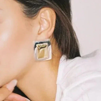 [Royal Vicky]Jocelyn Two Tone Earrings