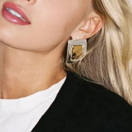 [Royal Vicky]Jocelyn Two Tone Earrings