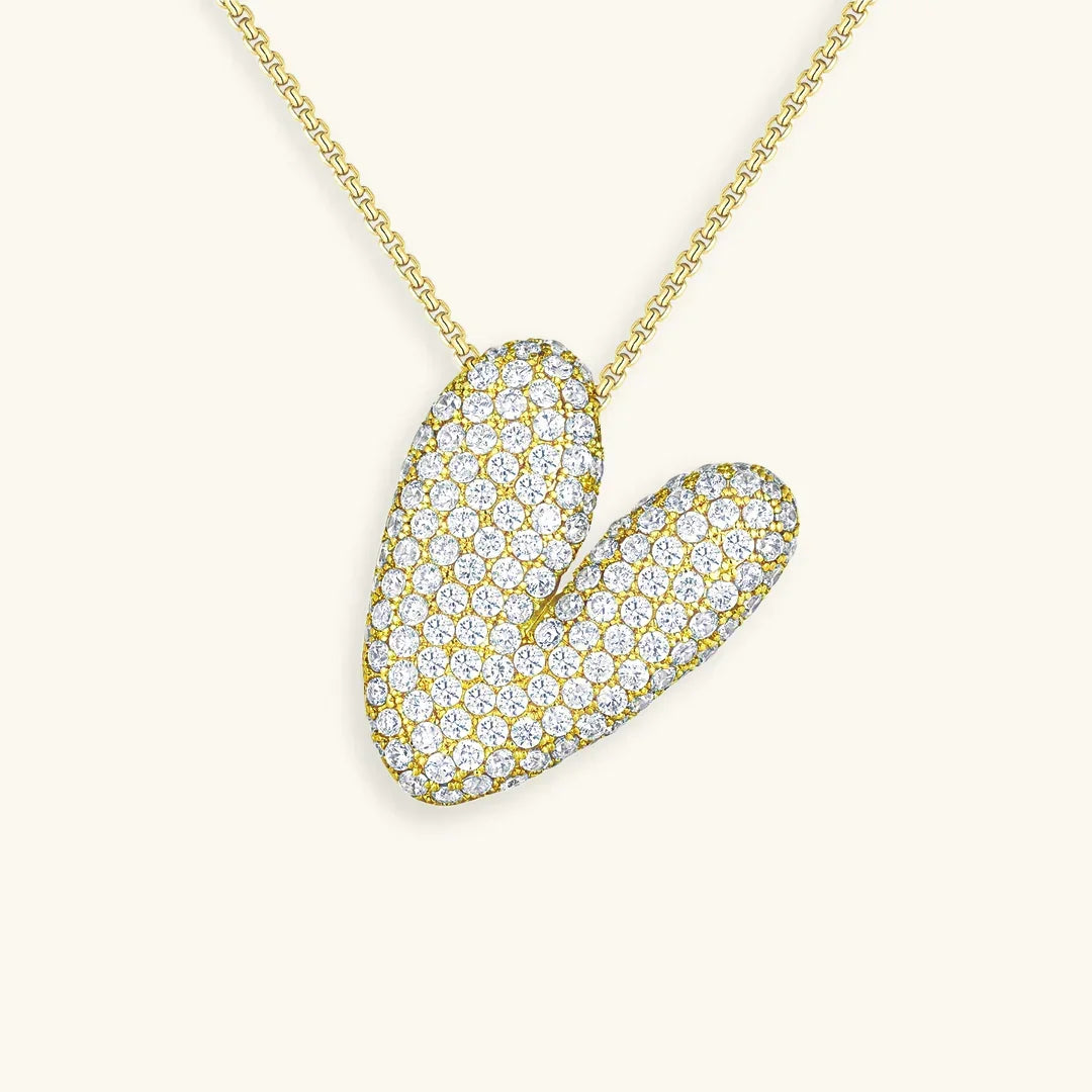 [Royal Vicky]Bubble Initial Diamond Necklace