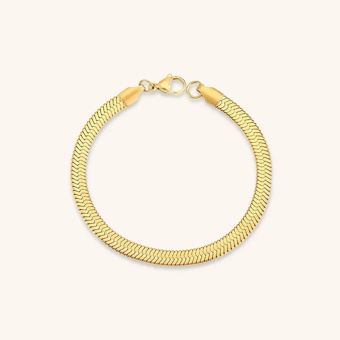 [Royal Vicky]Vida Gold Herringbone Bracelet