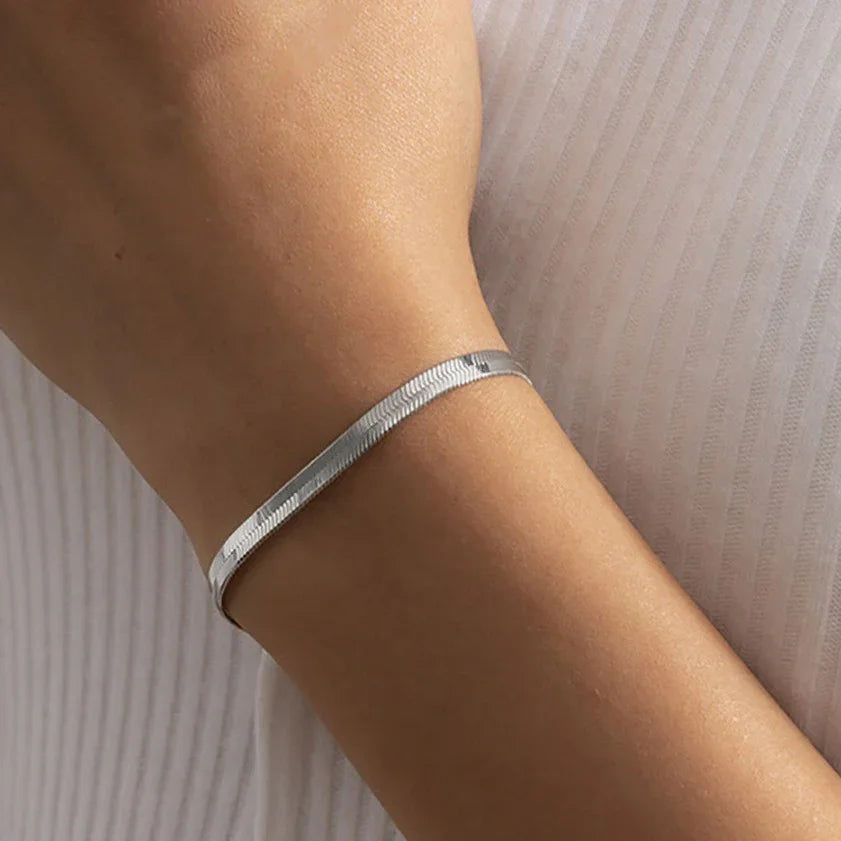 [Royal Vicky]Vida Gold Herringbone Bracelet