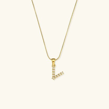 [Royal Vicky]Augustine Initial Letter Pearl Necklace