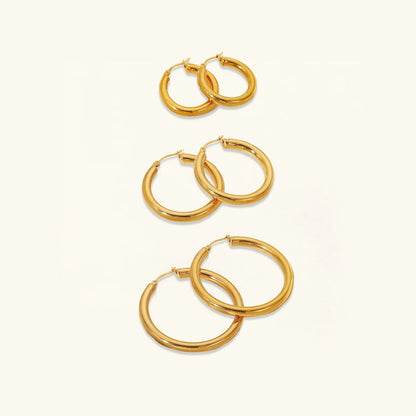 [Royal Vicky]Wide Hoop Earrings