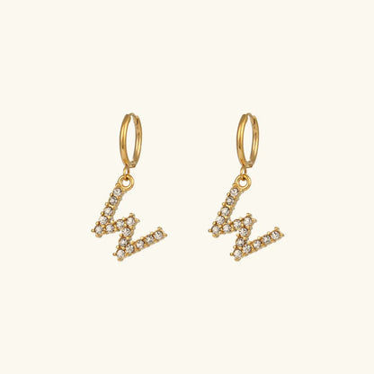 [Royal Vicky]Wilhemina Initial Letter Earrings