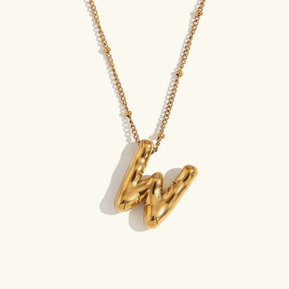 [Royal Vicky]Balloon Gold Initial Necklace
