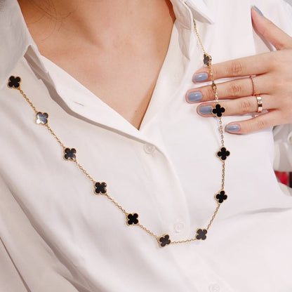 [Vicky]CLOVER 20 MOTIFS ONYX ROSE GOLD