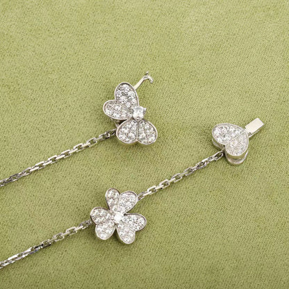 [Vicky]FRIVOLE SILVER 9 FLOWERS NECKLACE