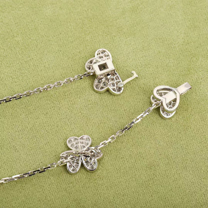 [Vicky]FRIVOLE SILVER 9 FLOWERS NECKLACE