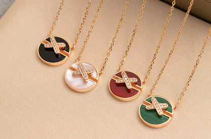 [Vicky]JEUX DE ROSE GOLD DIAMOND NECKLACE