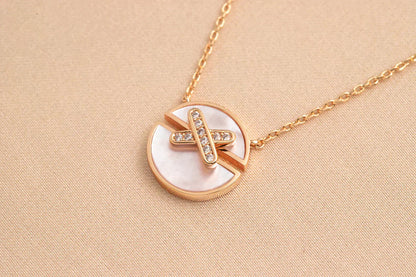[Vicky]JEUX DE ROSE GOLD DIAMOND NECKLACE