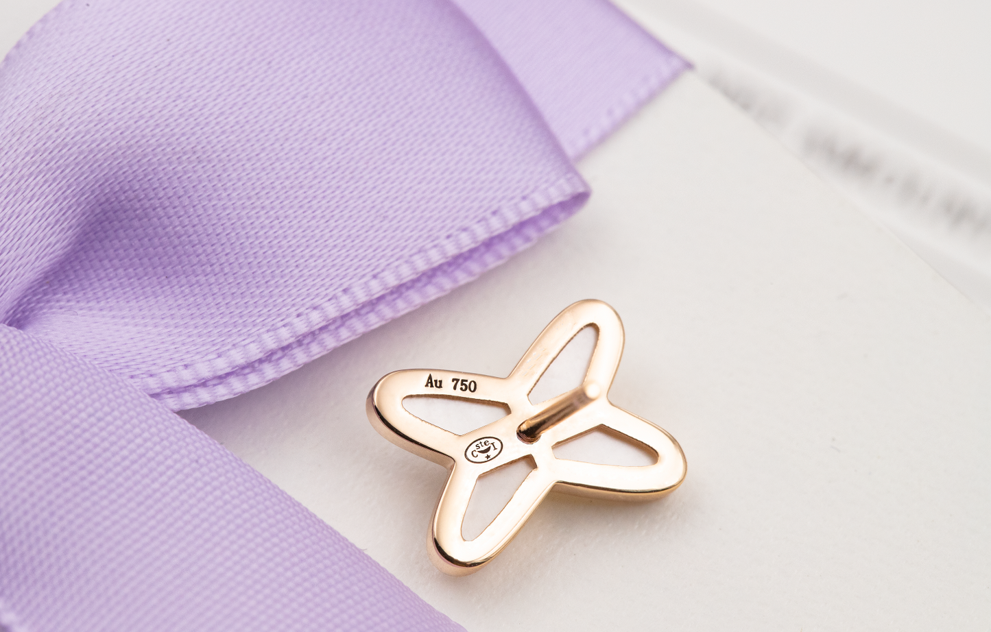 [Vicky]JEUX DE WHITE MOP ROSE GOLD DIAMOND EARRINGS