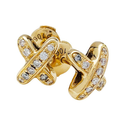 [Vicky]JEUX DE GOLD DIAMOND EARRINGS