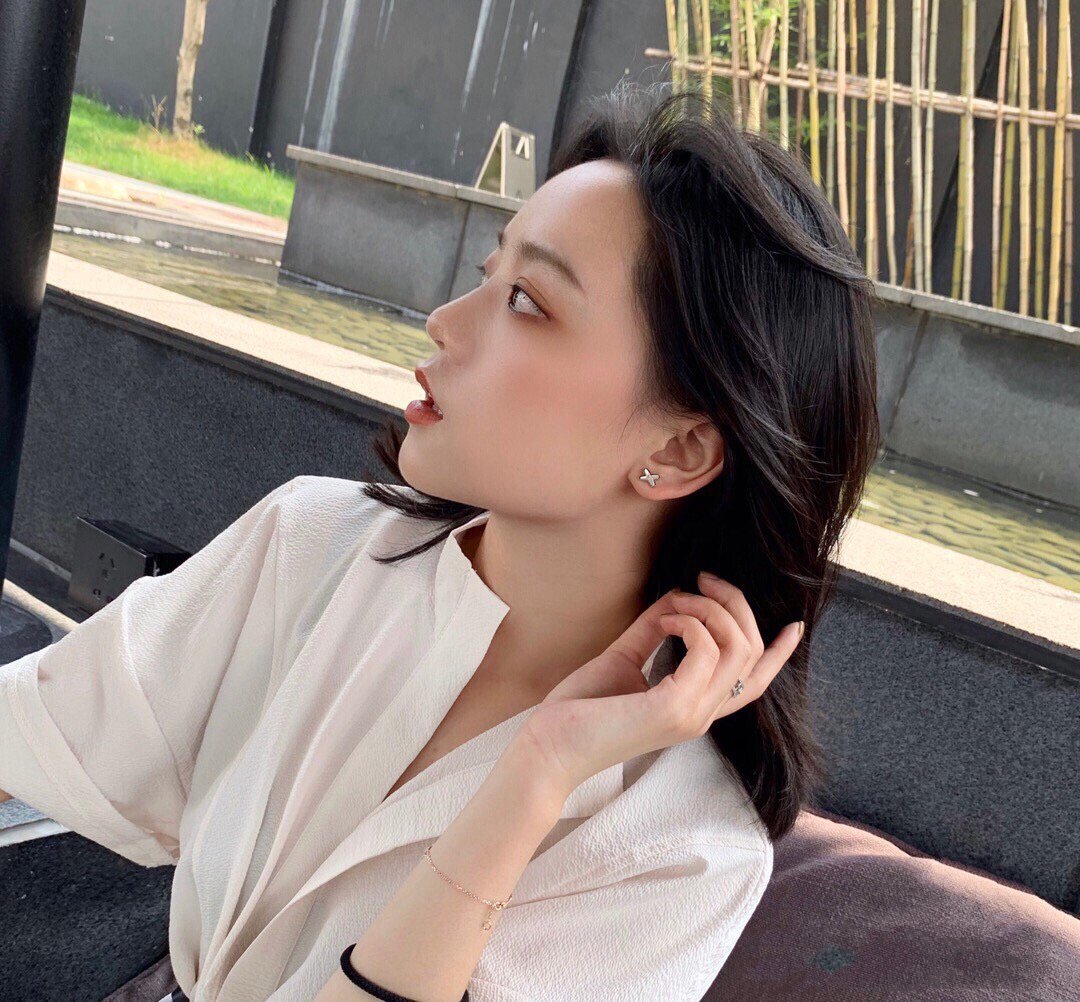 [Vicky]JEUX DE WHITE MOP ROSE GOLD DIAMOND EARRINGS