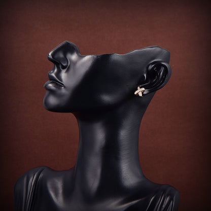 [Vicky]JEUX DE GOLD DIAMOND EARRINGS