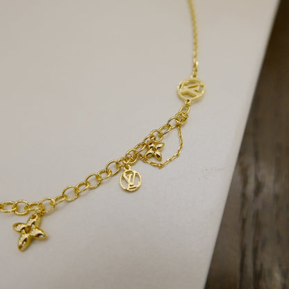 [Vicky]BLOOMING SUPPLE NECKLACE BRASS