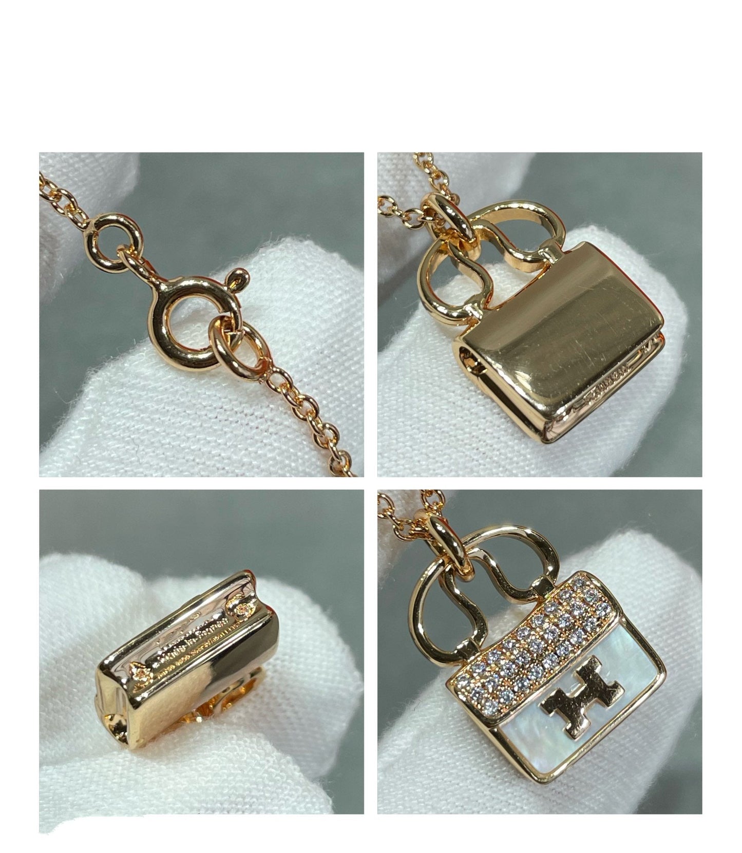 [Vicky]H CIRCE MOISSANITE PENDANT NECKLACE GOLD