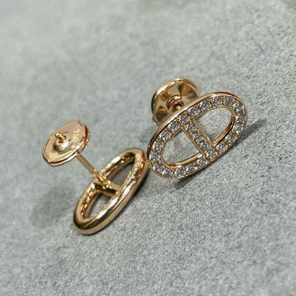 [Vicky]HM FULL DIAMOND PIG NOSE STUD EARRINGS