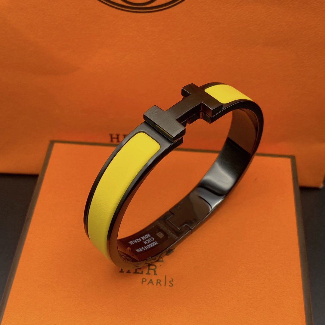 [Vicky]CLIC HM SO BLACK YELLOW BRACELET