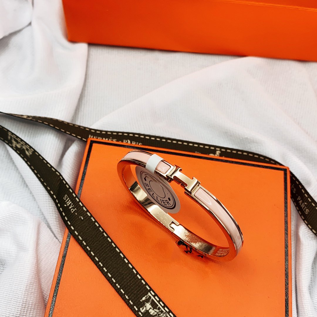 [Vicky]CLASSIC HM CLIC  PINK 8MM ENAMEL BRACELET