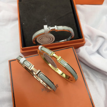 [Vicky]CLASSIC HM CLIC GREEN 8MM ENAMEL BRACELET