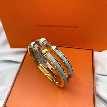 [Vicky]CLASSIC HM CLIC GREEN 8MM ENAMEL BRACELET