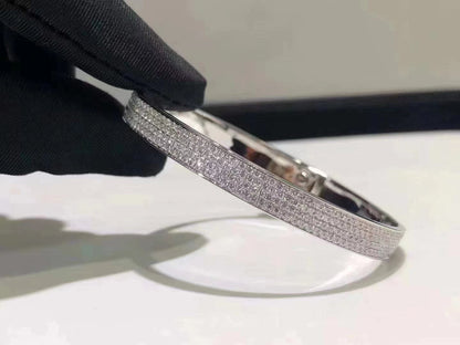[Vicky]HM KELLY BRACELET IN SILVER AND FULL PAVE DIAMOND