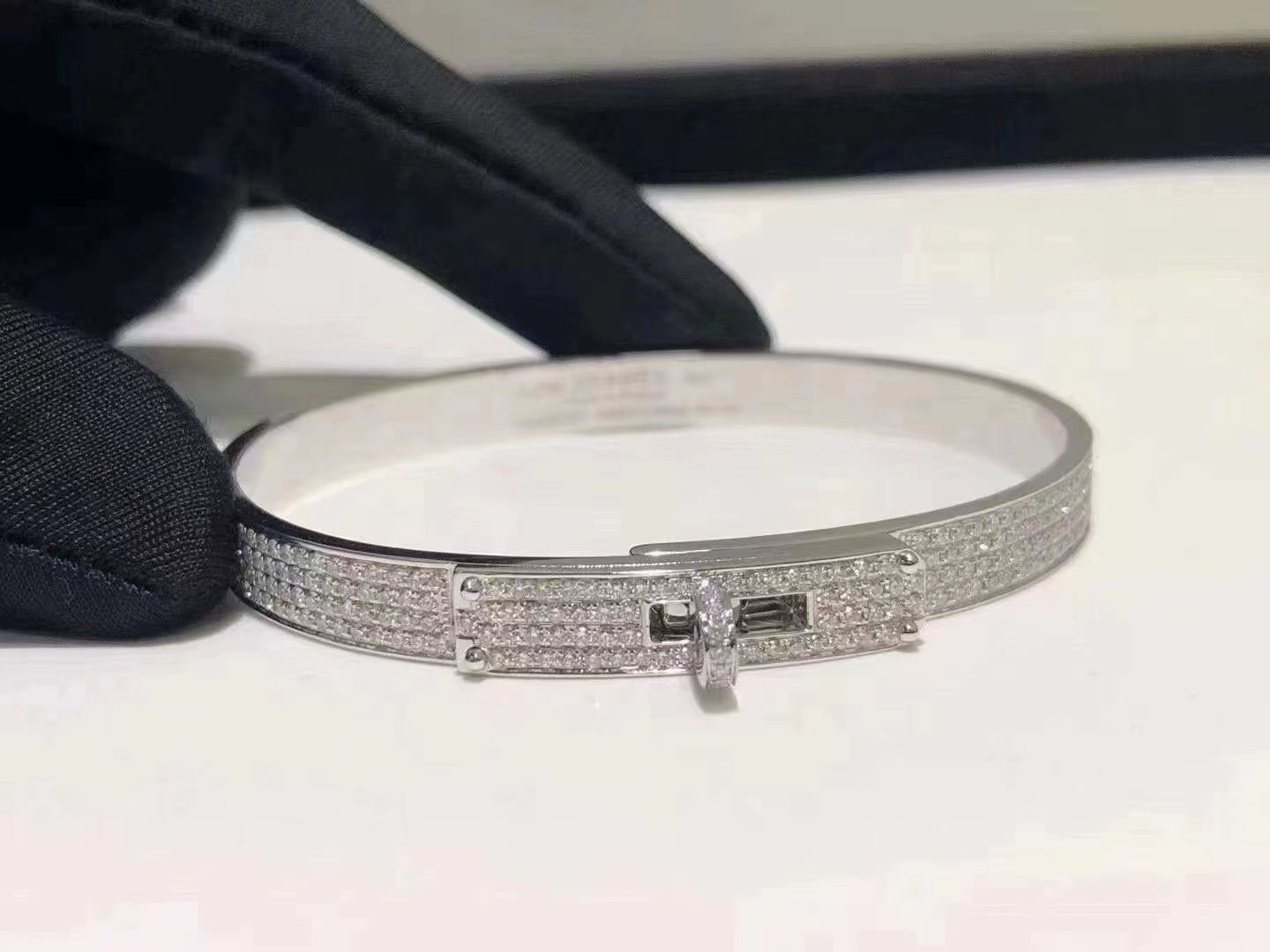 [Vicky]HM KELLY BRACELET IN SILVER AND FULL PAVE DIAMOND