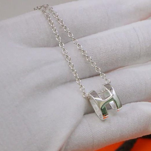 [Vicky]HM NECKLACE H LETTER OVAL SERIES