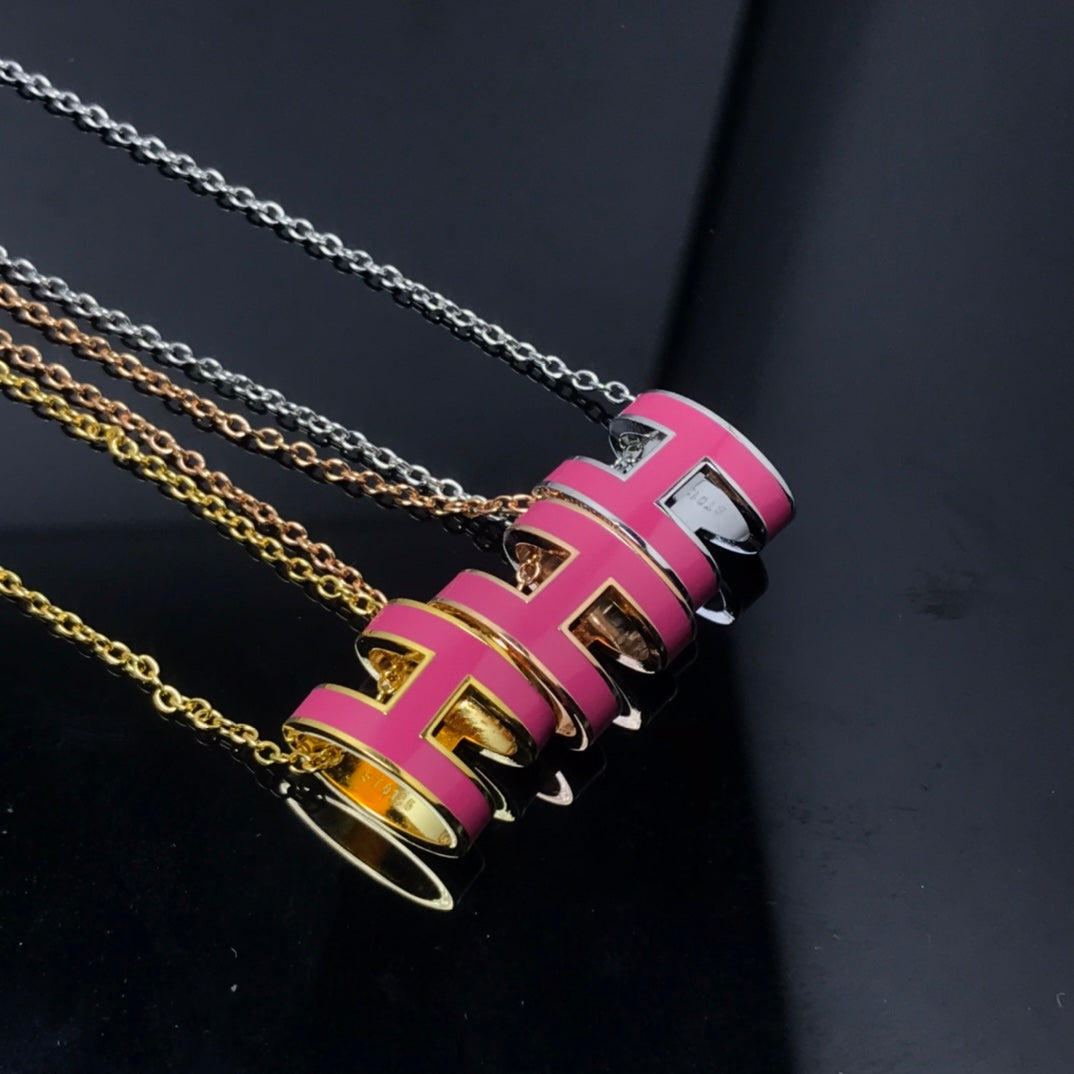 [Vicky]H NECKLACE PINK