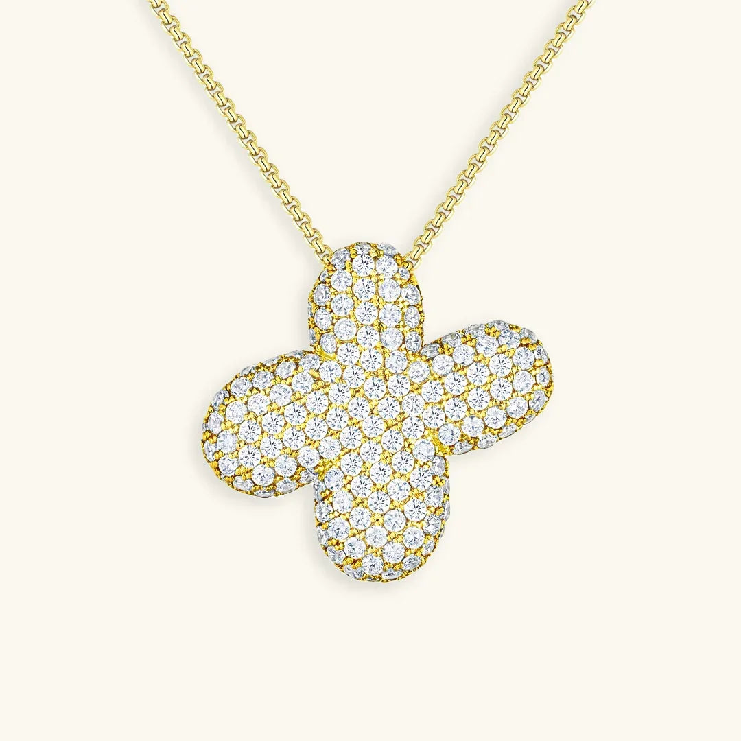 [Royal Vicky]Bubble Initial Diamond Necklace