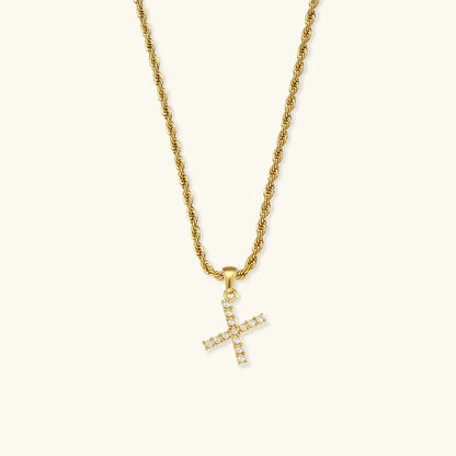 [Royal Vicky]Elodie Initial Letter Pearl Necklace