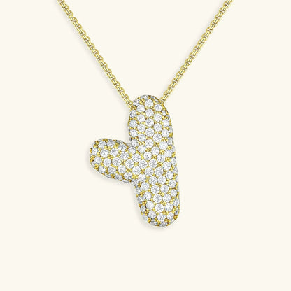 [Royal Vicky]Bubble Initial Diamond Necklace