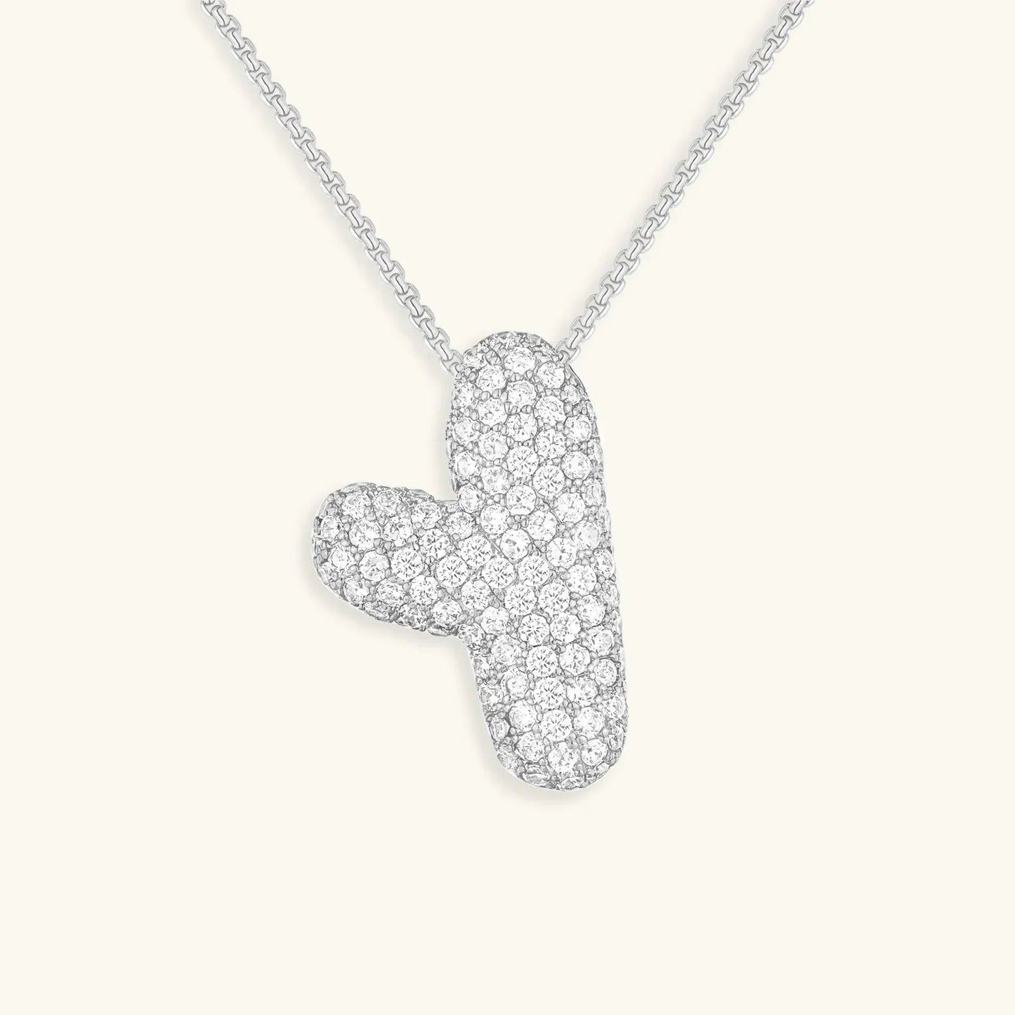 [Royal Vicky]Bubble Initial Diamond Necklace