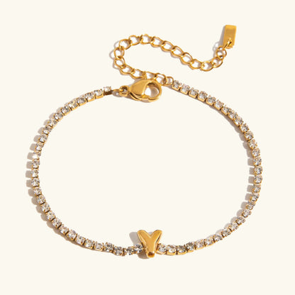 [Royal Vicky]Avaria Bubble Letter Tennis Bracelet