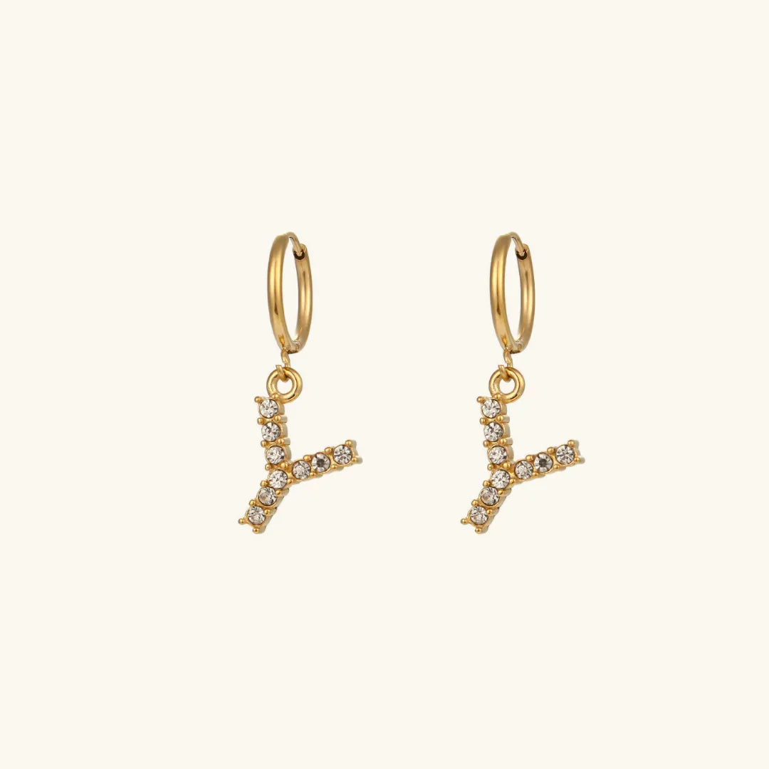 [Royal Vicky]Wilhemina Initial Letter Earrings