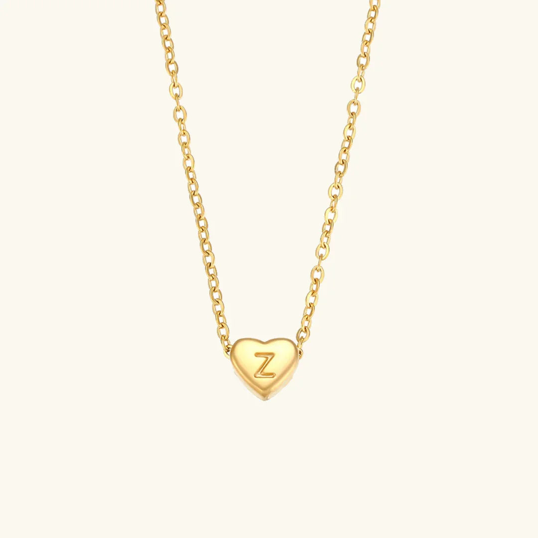 [Royal Vicky]Heart Initial Gold Necklace