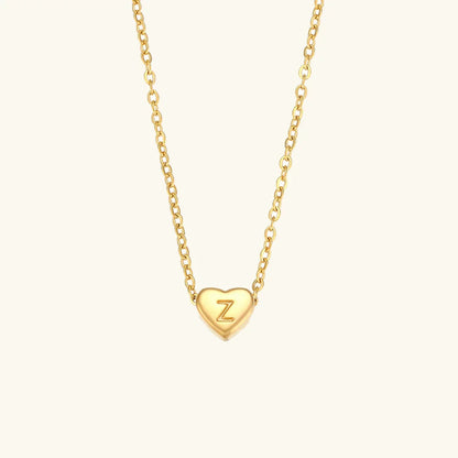 [Royal Vicky]Heart Initial Gold Necklace
