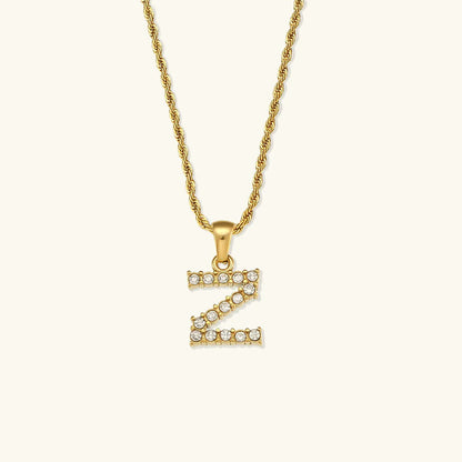 [Royal Vicky]Maeve Letter Initial Diamond Necklace