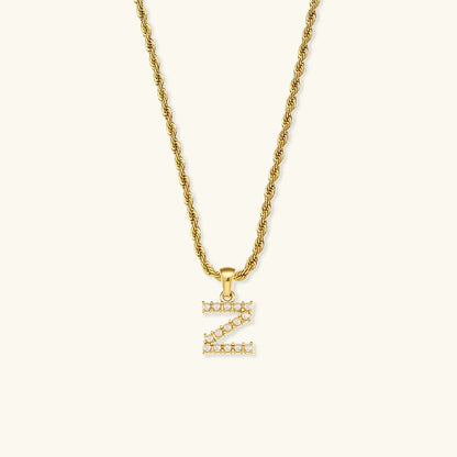 [Royal Vicky]Elodie Initial Letter Pearl Necklace