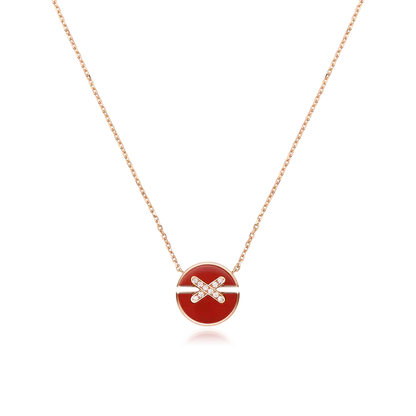 [Vicky]JEUX DE ROSE GOLD DIAMOND NECKLACE