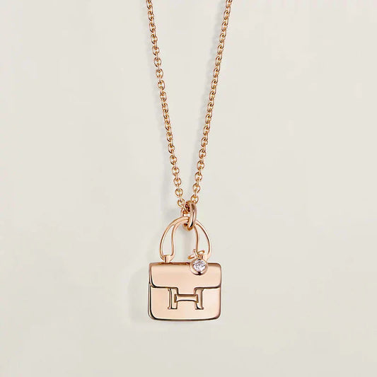 [Vicky]AMULETTE PEDANT ROSE GOLD NECKLACE
