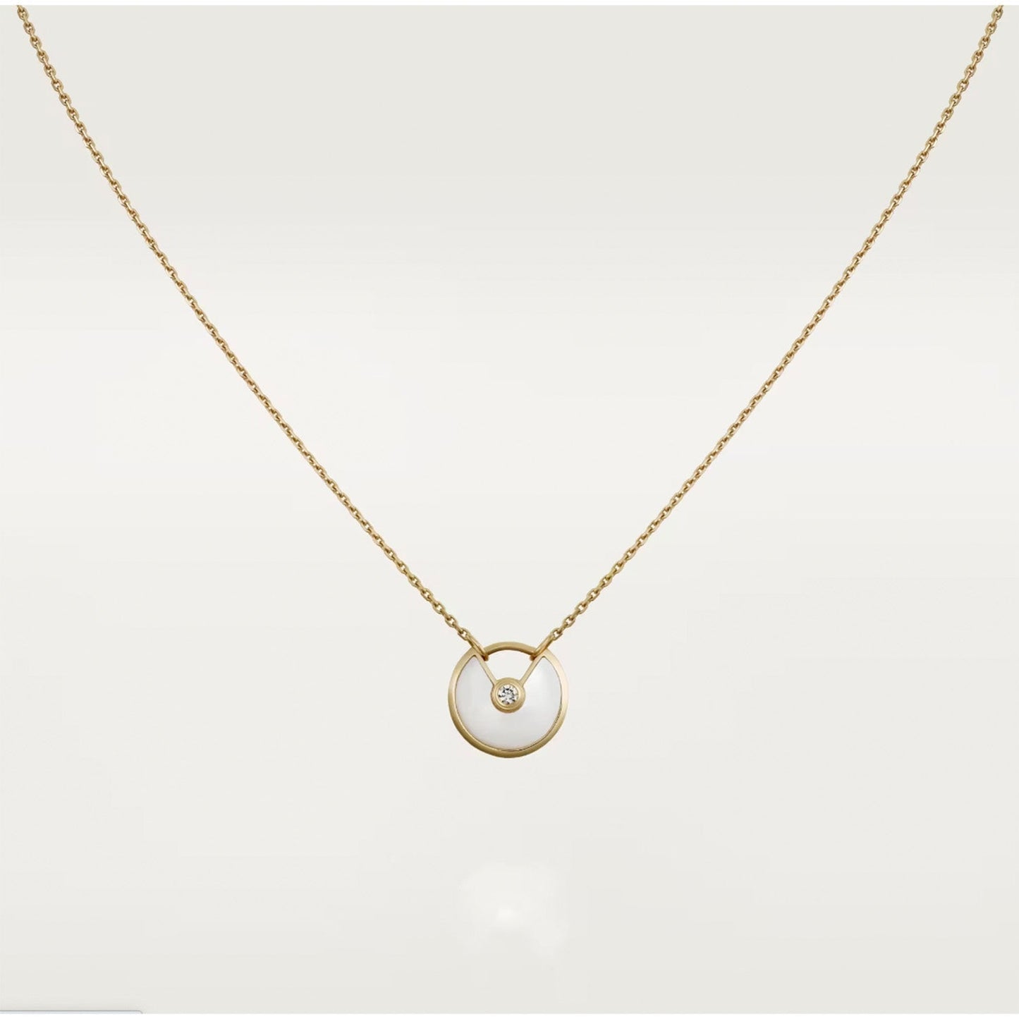 [Vicky]AMULETTE ROSE GOLD MOP NECKLACE