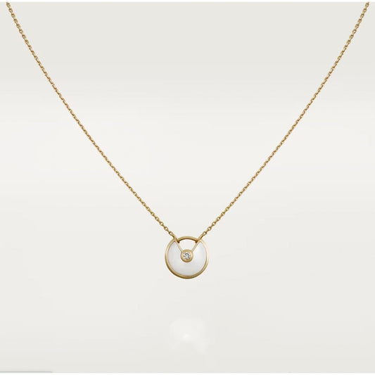 [Vicky]AMULETTE ROSE GOLD MOP NECKLACE