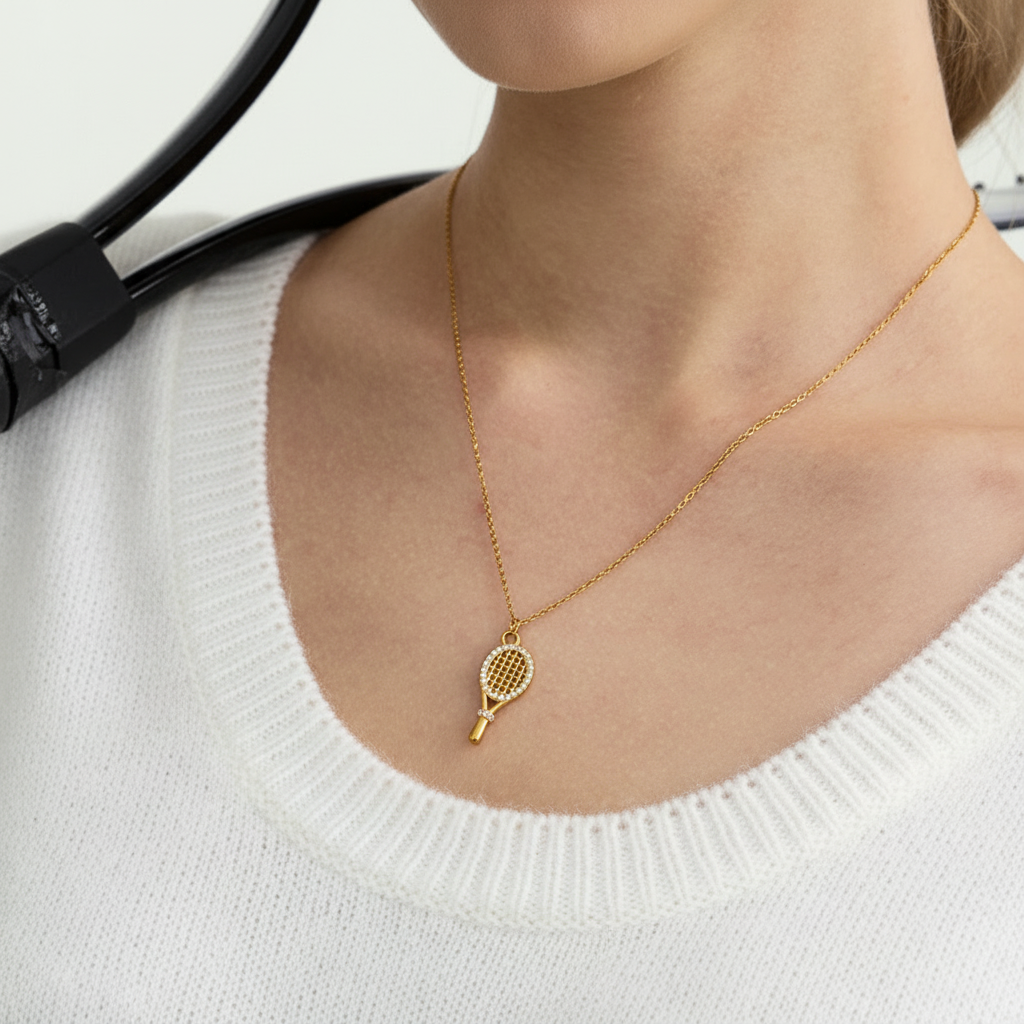 [Royal Vicky]Aces Gold Tennis Pendant