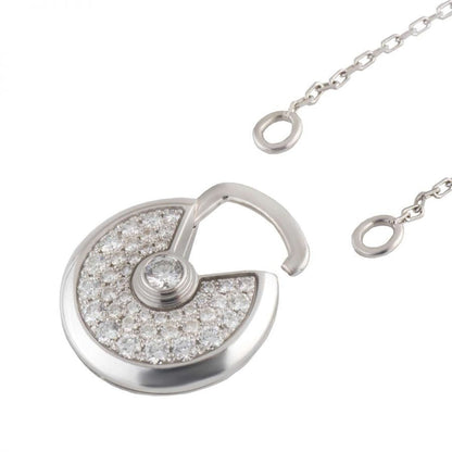 [Vicky]AMULETTE SILVER FULL DIAMOND NECKLACE